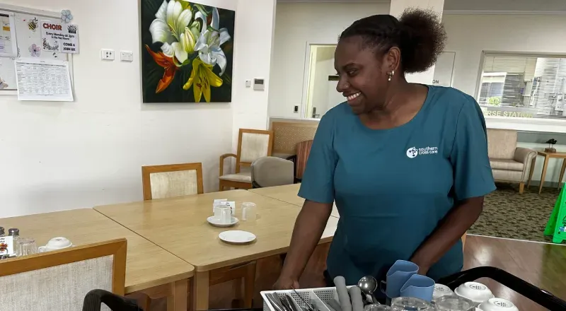 Aged care worker finds a home away from home in regional Queensland Michelle Bart Dining Room